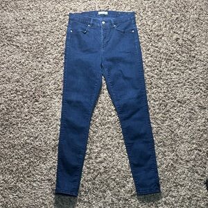LOFT made and loved high-rise Deep Blue Skinny Jeans Legging Size 30